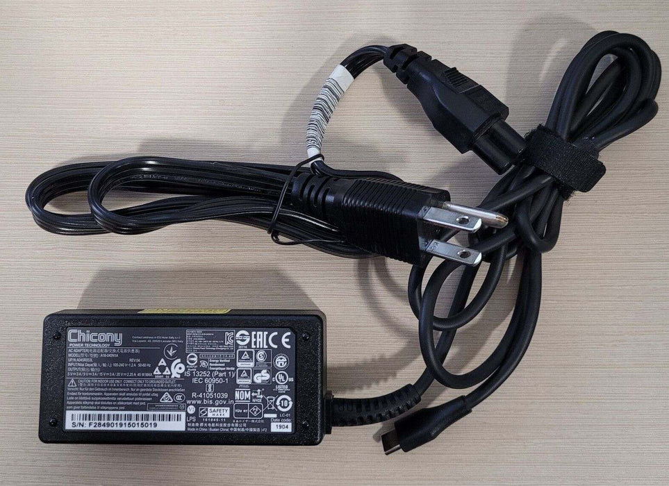 Acer Swift 7 SF713 SF713-51 SF713-51-M0PP USB-C New Genuine AC Adapter Charger 45W