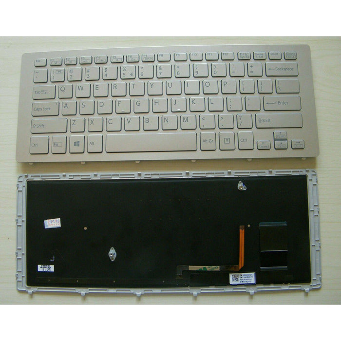 New Sony Fit 15A Flip SVF15N Series Backlit Silver Keyboard 149265321USX