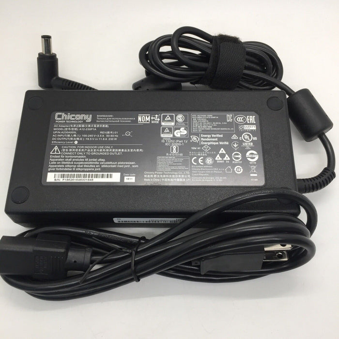 New Genuine Chicony MSI AC Adapter Charger A12-230P1A 19.5V 11.8A 230W 7.4*5.0mm with Central Pin Inside