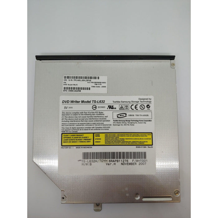 Samsung CD / DVD RW Optical Drive Sourced from Working Laptop TSS-TS-L632(B)