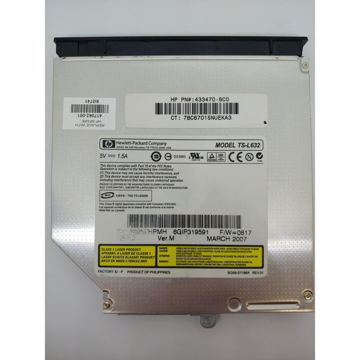 HP CD / DVD RW DL Optical Drive Sourced from Working Laptop TS-L632 TS-L632M / HPMH