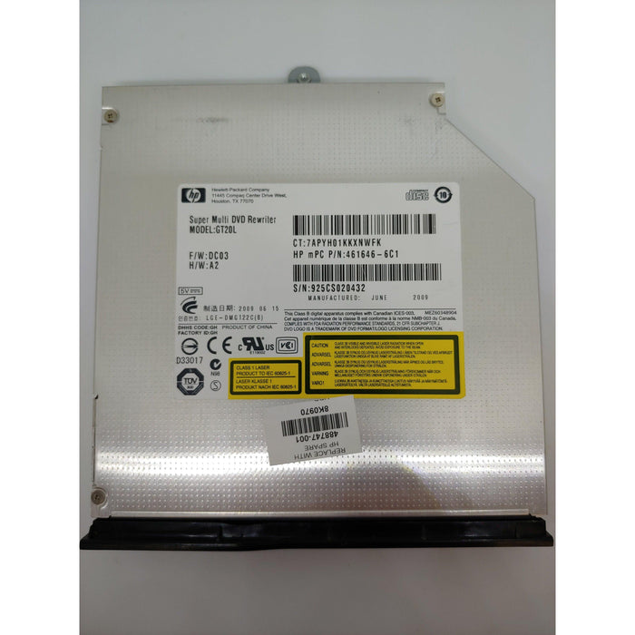 HP LightScribe RW DL Optical Drive Sourced from Working Laptop GT20L 461646-6CA 488747-001