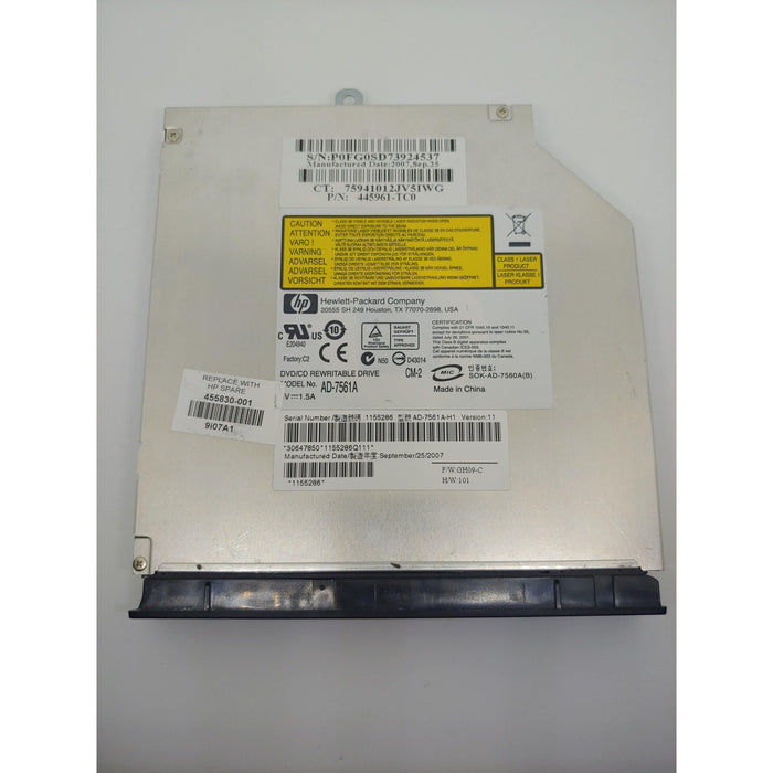 HP DVD‚±RW DL lightScribe Drive Sourced from Working Laptop AD-7561A 455830-001