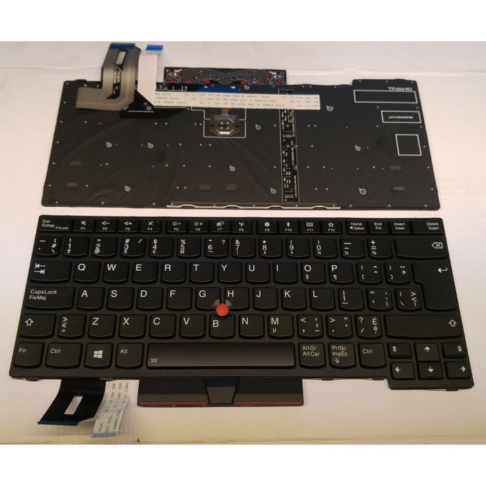 New Lenovo Thinkpad E480 E485 E490 E495 L380 Keyboard Backlit CA Canadian Bilingual