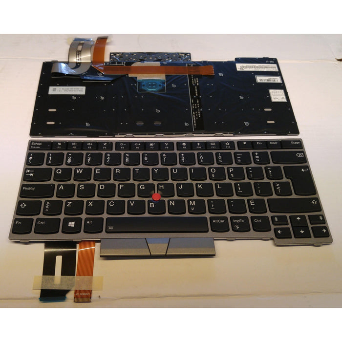 New Lenovo Thinkpad E480 E485 E490 E495 L380 Keyboard Silver Backlit Canadian