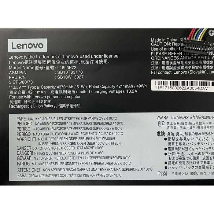 Lenovo ThinkPad X390 Yoga Brand New Genuine Battery 51WH