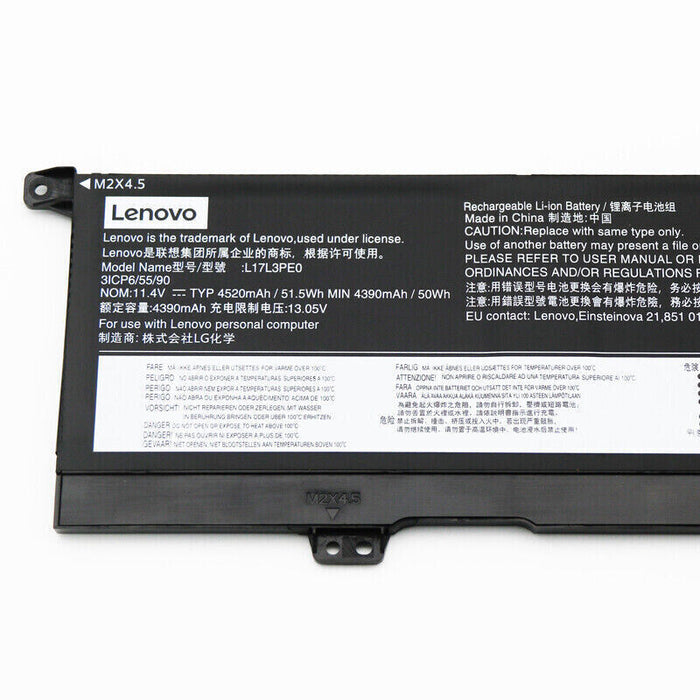 New Genuine Lenovo L17C3PE0 L17L3PE0 L17M3PE0 Battery 51.5WH - LaptopParts.ca