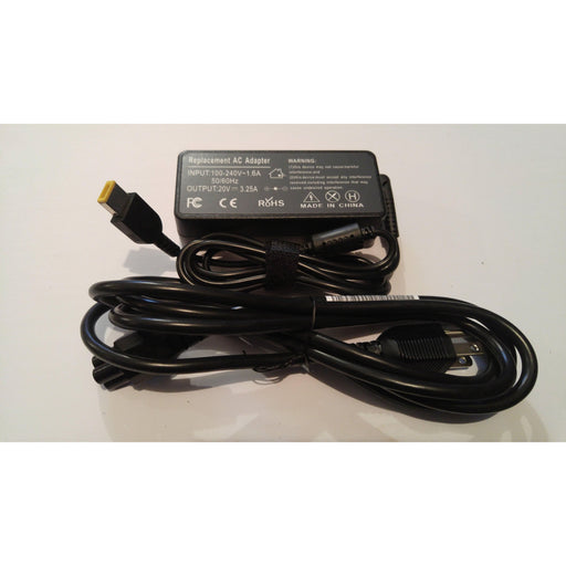 New Compatible Lenovo AC Adapter Charger 45N0254 45N0256 45N0257 20V 3.25A 65W Square Tip - LaptopParts.ca