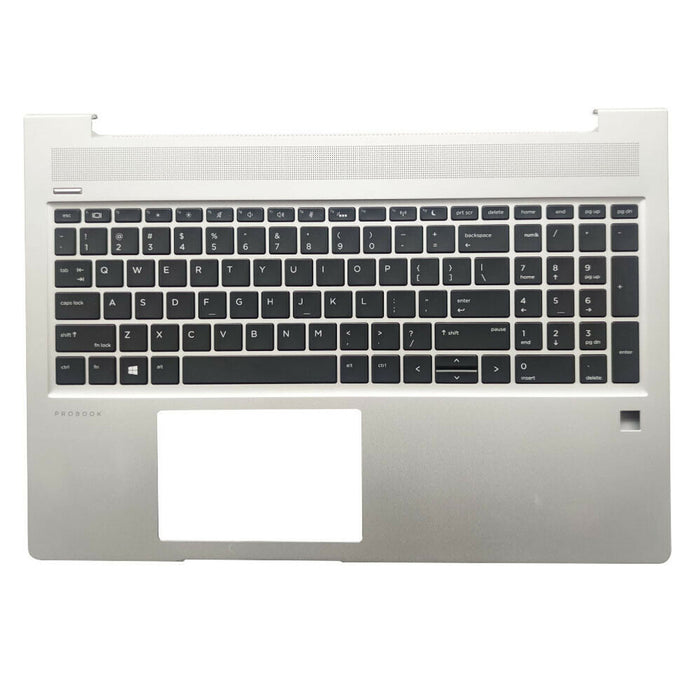 New HP 450 455 G6 450 455R G7 US English Backlit Keyboard Silver Palmrest L45090-001