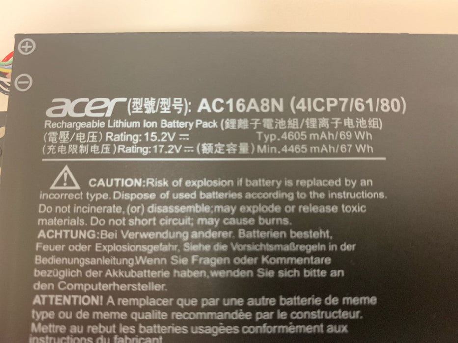 New Acer Aspire KT.0040G.009 AC16A8N 4ICP7/61/80 Battery 67Wh