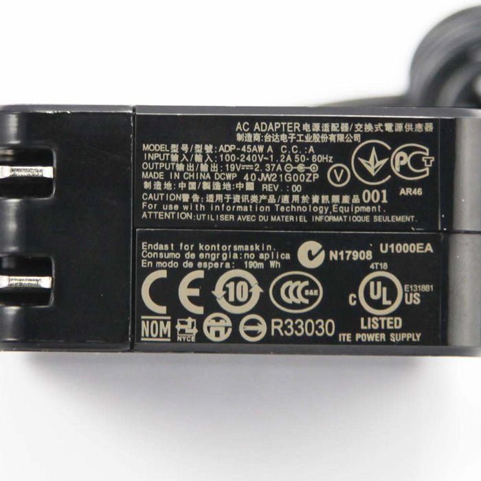 New Genuine Asus VivoBook 15 F512DA F512DA-EB51 F512DA-NH77 F512DA-PB31 F512DA-RS51 F512DA-WH31 AC Adapter Charger 45W