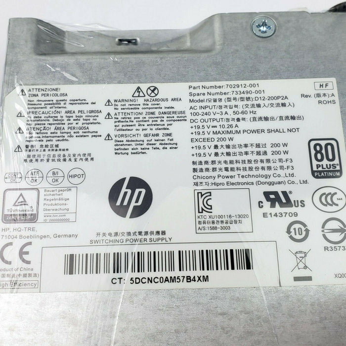 New HP EliteOne 800 G1 AIO Power Supply 702912-001 733490-001 D12-200P2A