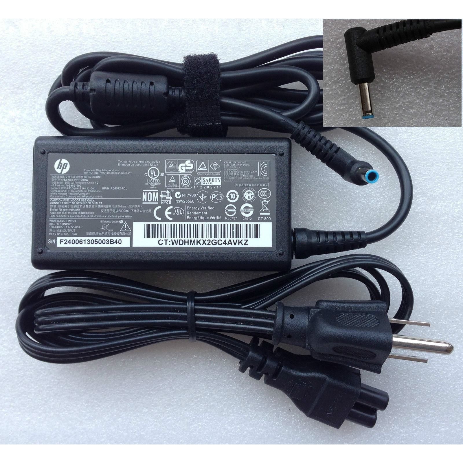 New Genuine HP Elitebook G4 735 745 755 840 AC Adapter Charger 65W