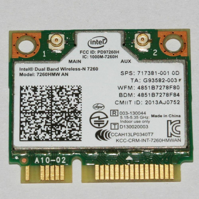 New Acer Intel Wireless Wifi WLAN + BT 4.0 Card 7260HMW AN 717381-001