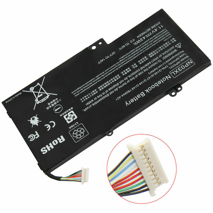 New Compatible HP Pavilion X360 13-A 13-B Battery 43WH - LaptopParts.ca