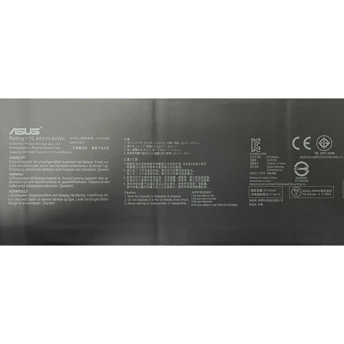 New Genuine Asus ROG Zephyrus GX531GX GX531GXR Battery 60WH - LaptopParts.ca