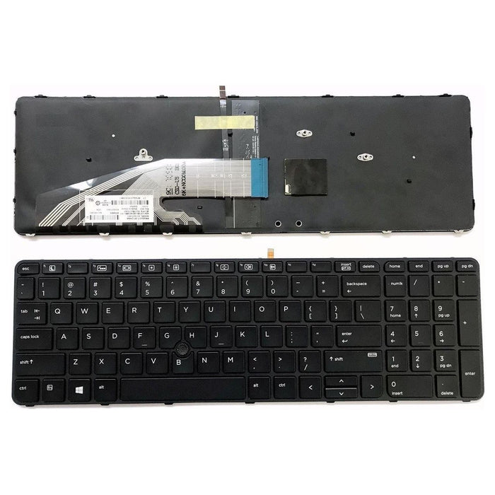New HP ProBook 450 455 470 G3 G4 English Backlit Keyboard with Pointer and Frame 841145-001 831023-001