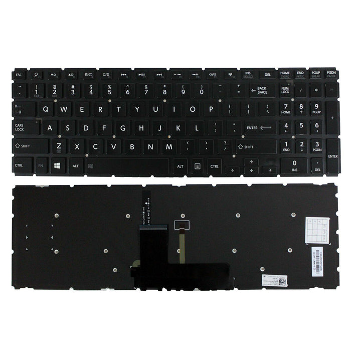 New Toshiba Satellite US English Backlit Keyboard 9Z.NBCBQ.001 NSK-V90BQ