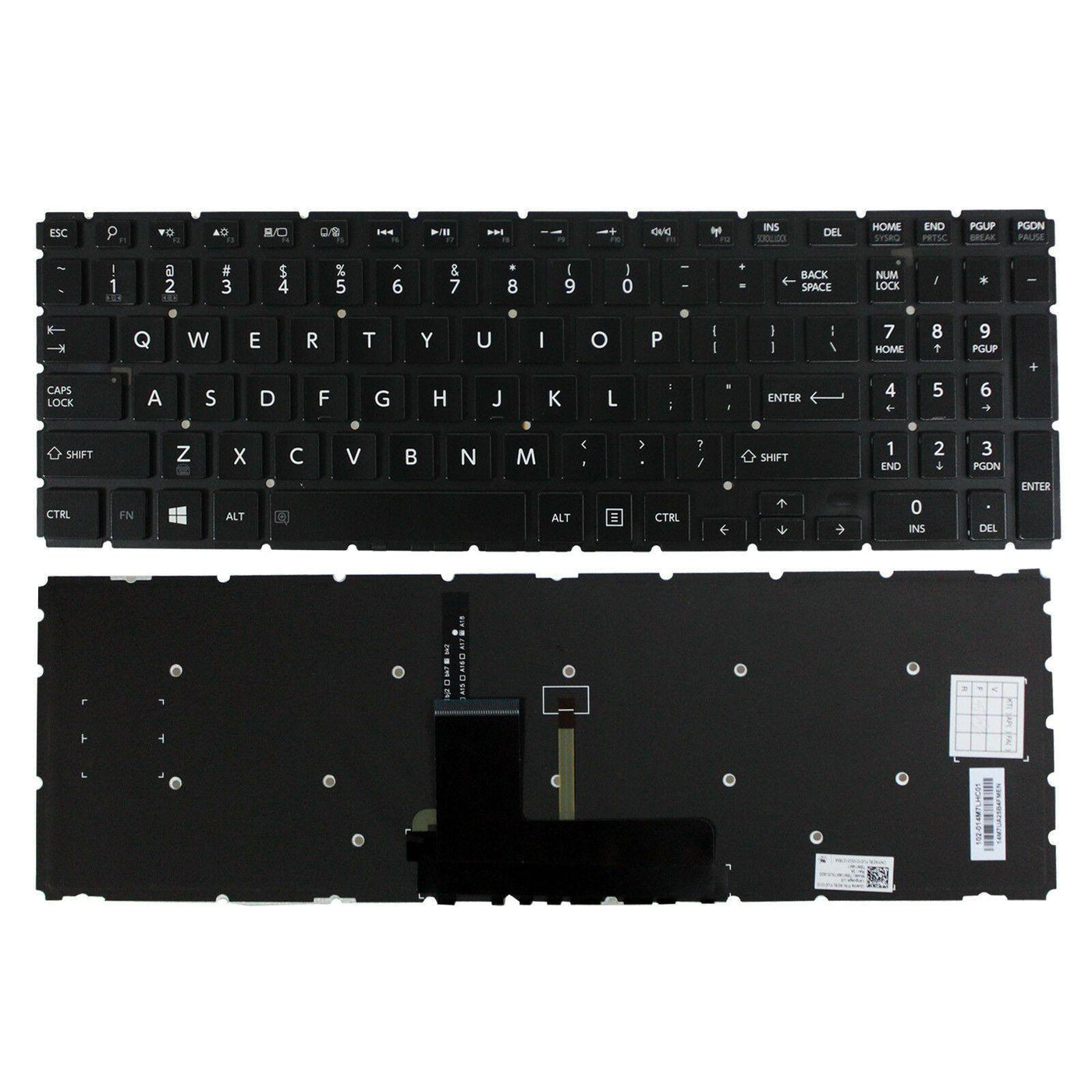 New Toshiba Satellite C50-C C50D-C C50T-C US English Backlit Keyboard ...