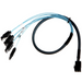New Mini SAS Cable SFF-8643 To 4 SATA Connect to Hard Drive 1M Length - LaptopParts.ca