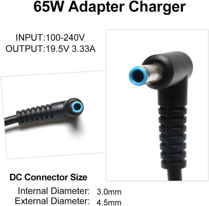 HP Ultrabook 15 15T Brand New Compatible AC Power Adapter Charger 65W