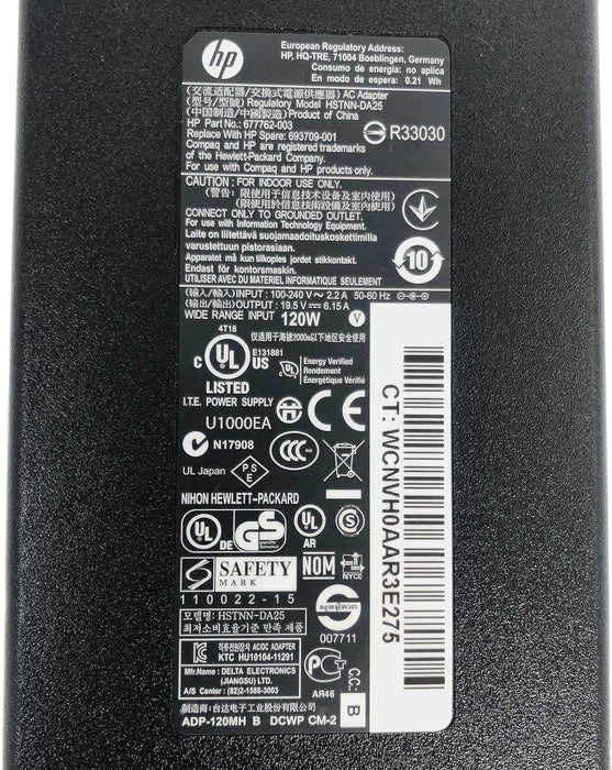 New Genuine HP 382021-002 384023-001 384023-002 384023-003 Slim AC Power Adapter Charger 120W