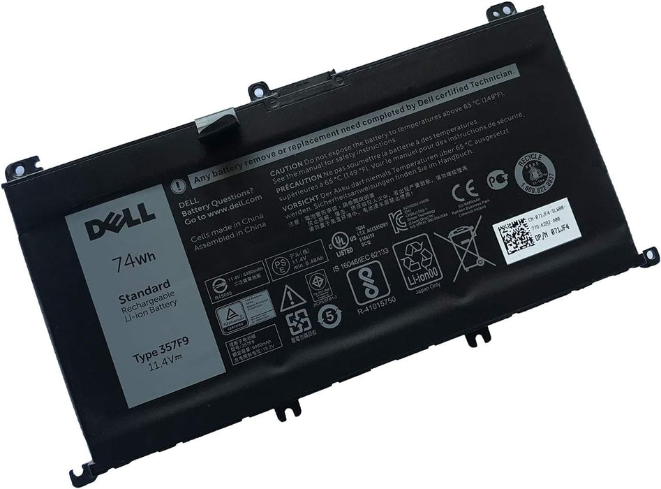 New Genuine Dell Inspiron 357F9 71JF4 0GFJ6 Battery 74Wh