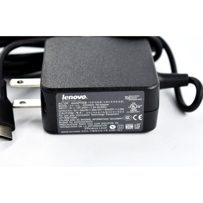 New Genuine Lenovo AC Adapter Charger AD045G4 20V 2.25A or 15V 3A or 9V 2A or 5V 2A 45W USB-C