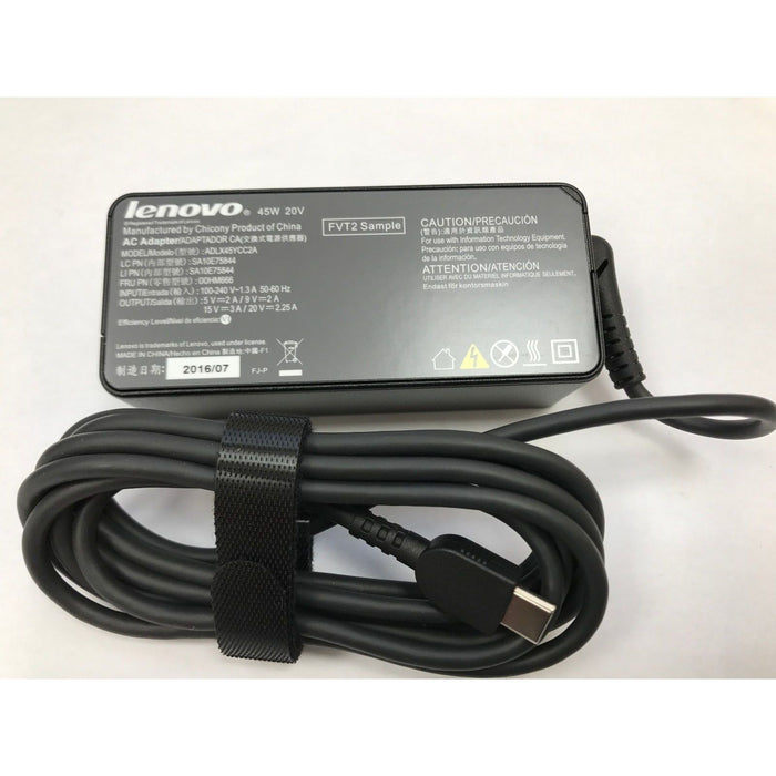 New Genuine Lenovo ThinkPad X1 Tablet 20GG 20GH Carbon 5th Gen 20HQ003N 20HR Yoga Gen 2 20JE 20JG 20JC USB-C Type-C AC Adapter Charger 45W