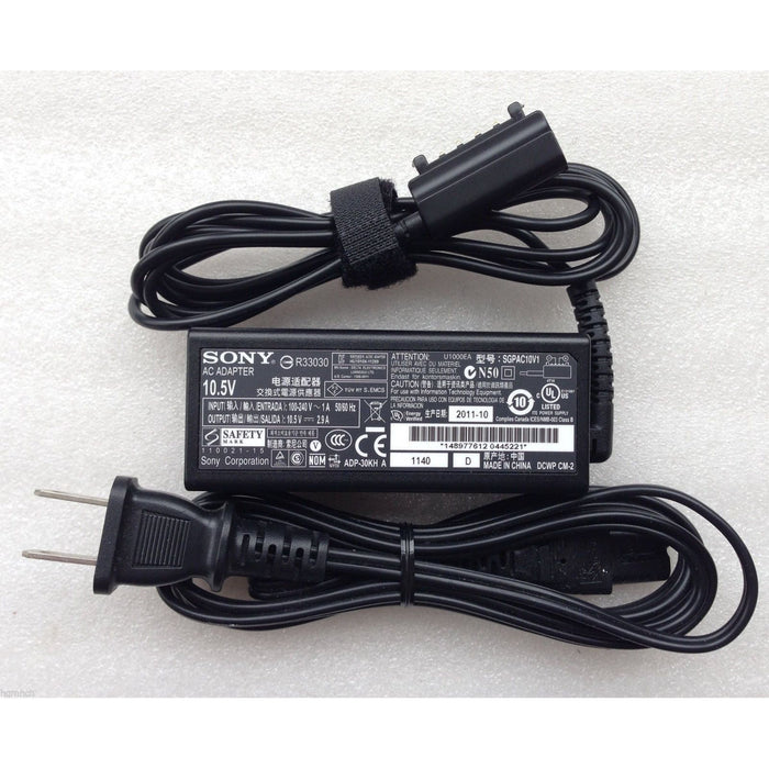 New Genuine AC Adapter Charger SGPAC10V1 10.5V 2.9A 30W 1 Inch Connector