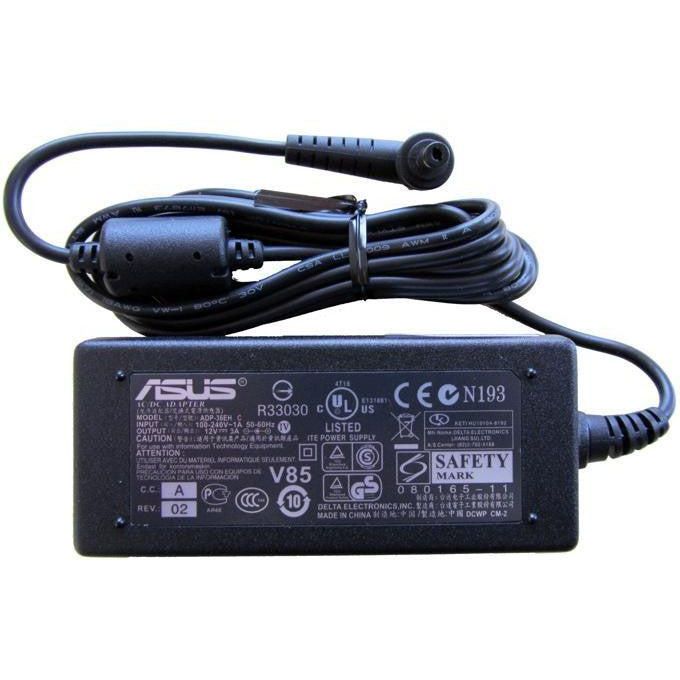 New Genuine Asus EEE PC 10 1000HT 1000HV 1002H 1002HA AC Adapter Charger 4.8mm x 1.7mm 36W