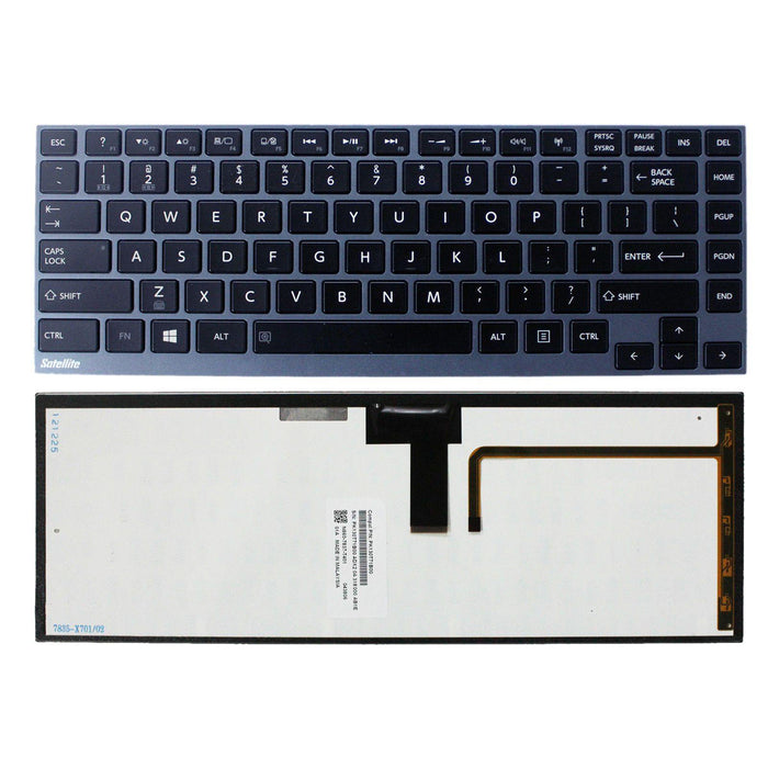 New Toshiba Portege Z830 Z835 Z930 Z935 US Backlit Gray Keyboard With Frame AETEAU00020-US