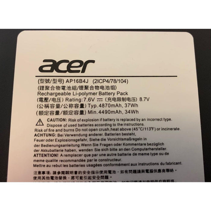 New Genuine Acer Switch 5 SW512-52 SW512-52P SW512-52-363J SW512-52-50XX SW512-52-55A4 SW713-51GNP-87M8 Tablet Battery 37Wh - LaptopParts.ca