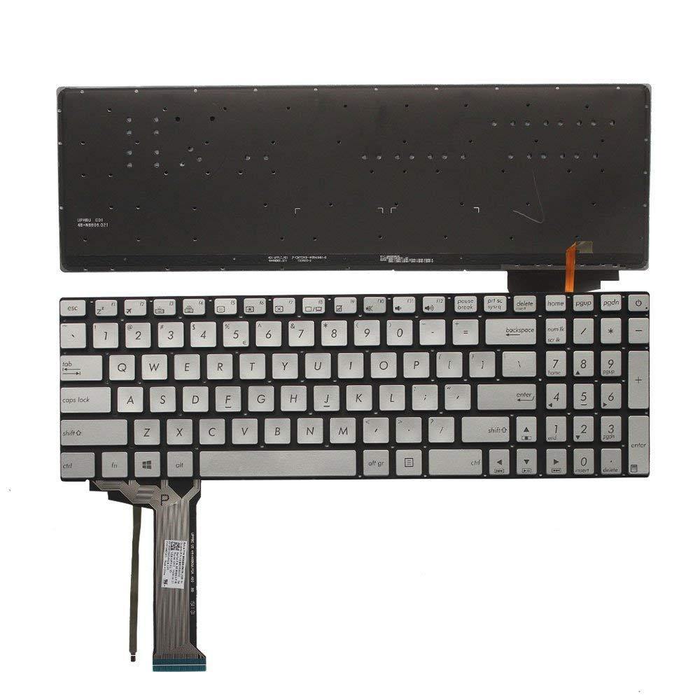 New Asus ROG GL752VW GL752VWM GL742VW Keyboard US English Backlit Silver no frame