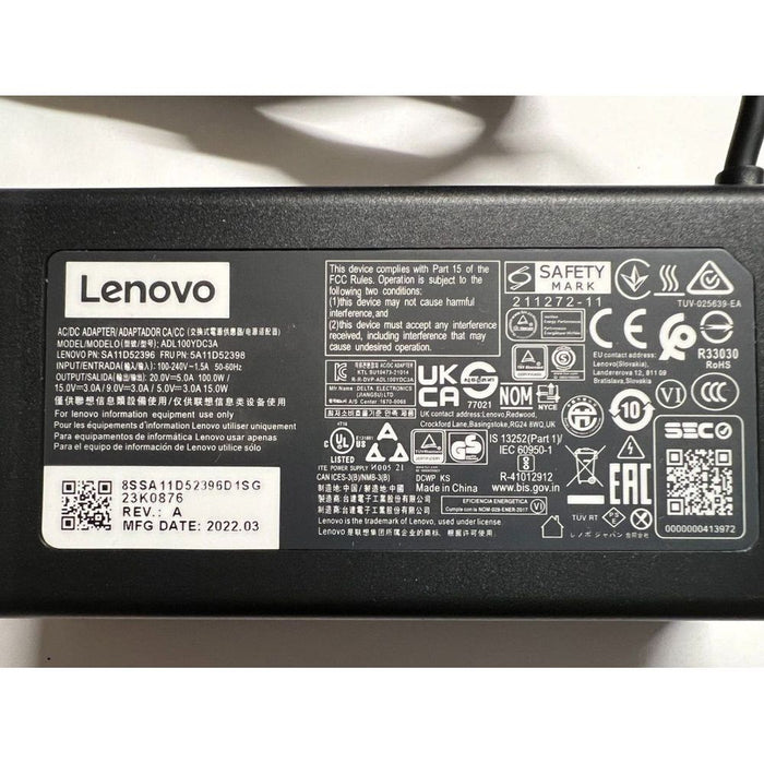 New Genuine Lenovo ThinkBook Plus 17 Gen3 USB-C AC Adapter Charger 100W