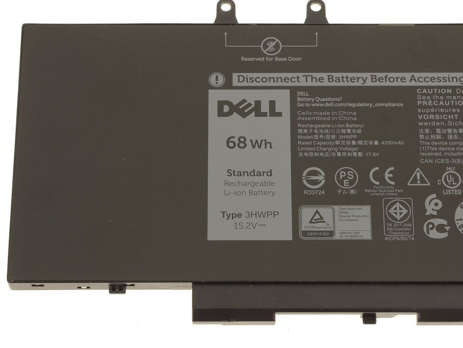 New Genuine Dell 3PCVM 10X1J 1VY7F 3YNXM 3HWPP 03HWPP Battery 68Wh