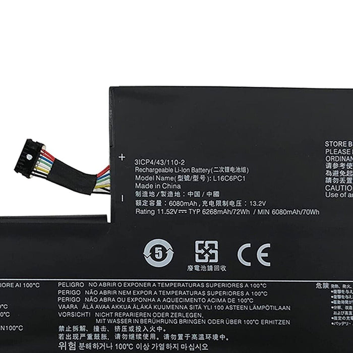 New Compatible Lenovo 5B10M53743 5B10M53745 L16C6PC1 L16M6PC1 Battery 72WH - LaptopParts.ca