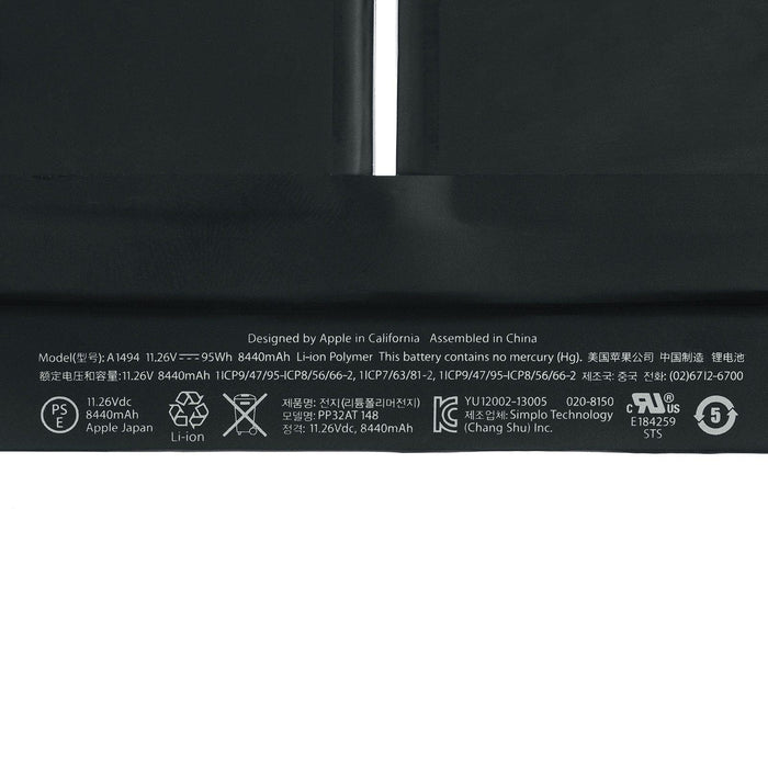 New Genuine Apple MacBook Pro A1398 late 2013 ME293LL/A ME294LL/A Battery 95Wh