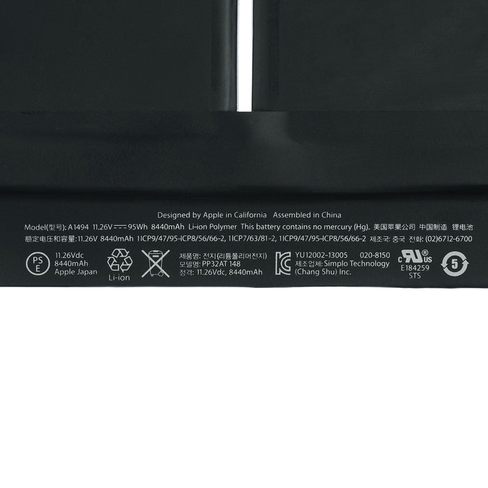 New Genuine Apple MacBook Pro A1398 mid 2014 MGXA2LL/A MGXC2LL/A Battery 95Wh