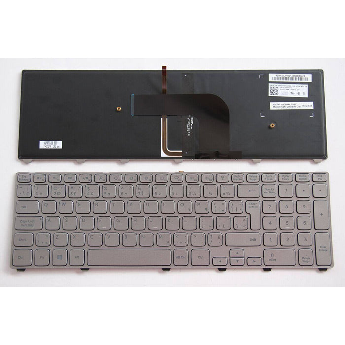 Dell Inspiron Canadian Bilingual Keyboard Backlit NSK-LH0BW D4DD2 0D4DD2 9Z.NAVBW.02M