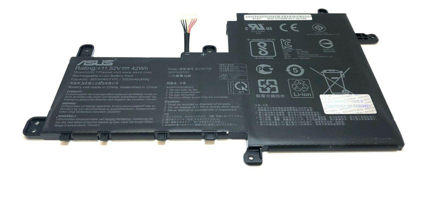 New Genuine Asus VivoBook 0B200-02920000 B31N1729 3ICP5/57/81 Battery 42Wh