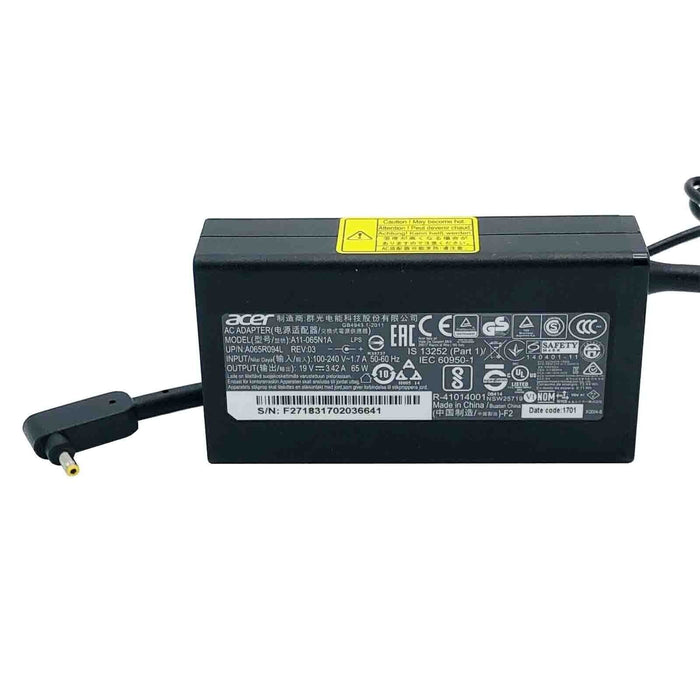 New Genuine Acer AC Adapter Charger ADP-65MH B PA-1650-80 PA-1650-80AW 19V 3.42A 65W 3.0*1.1mm