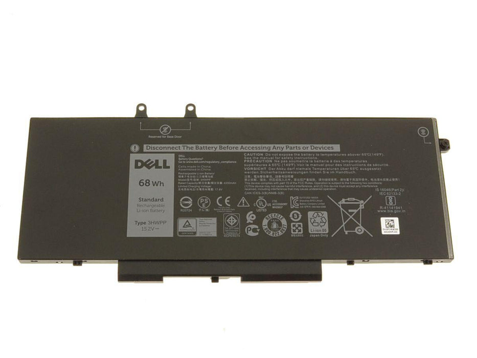 New Genuine Dell 3PCVM 10X1J 1VY7F 3YNXM 3HWPP 03HWPP Battery 68Wh