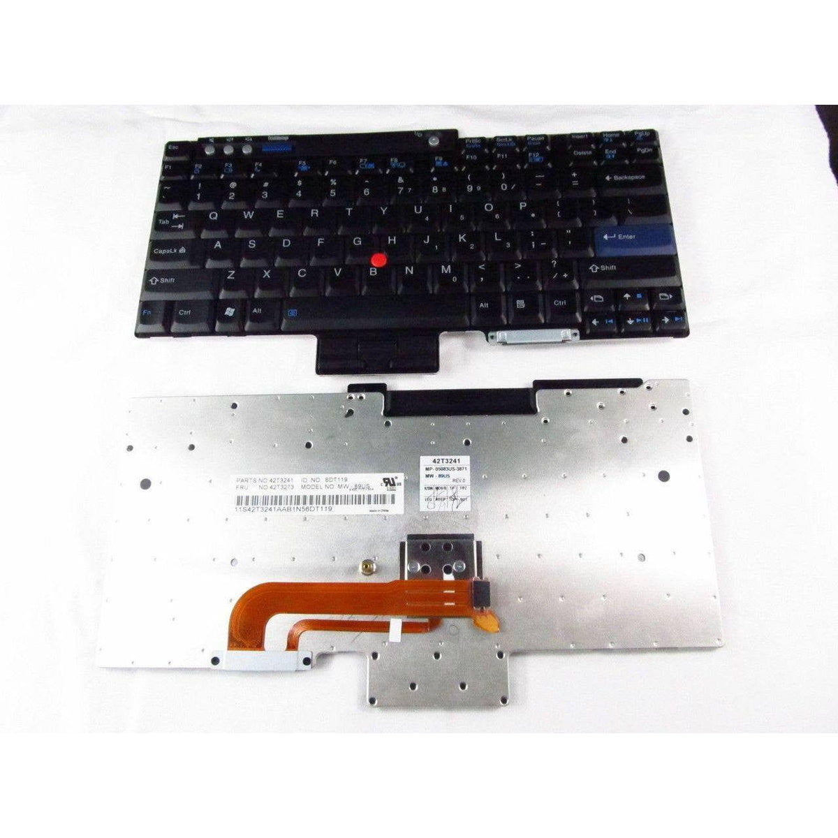 TellusRe Replaceent Spanish Non-backlit Keyboard For Lenovo Thinkpad T60, T61, R60, R61, T400