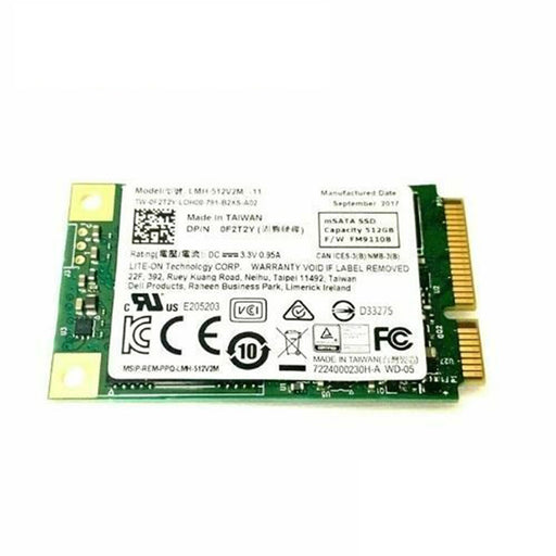 New Dell 6430u E7240 E7440 E7450 E7250 512GB MSATA SSD Mini PCI-E 6Gb/S F2T2Y 0F2T2Y - LaptopParts.ca