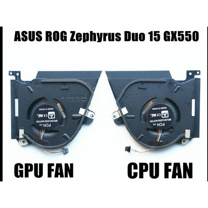 New Asus ROG Zephyrus Duo 15 GX550 GX550LXS GX550LWS GX550Q CPU & GPU Cooling Fan Kit