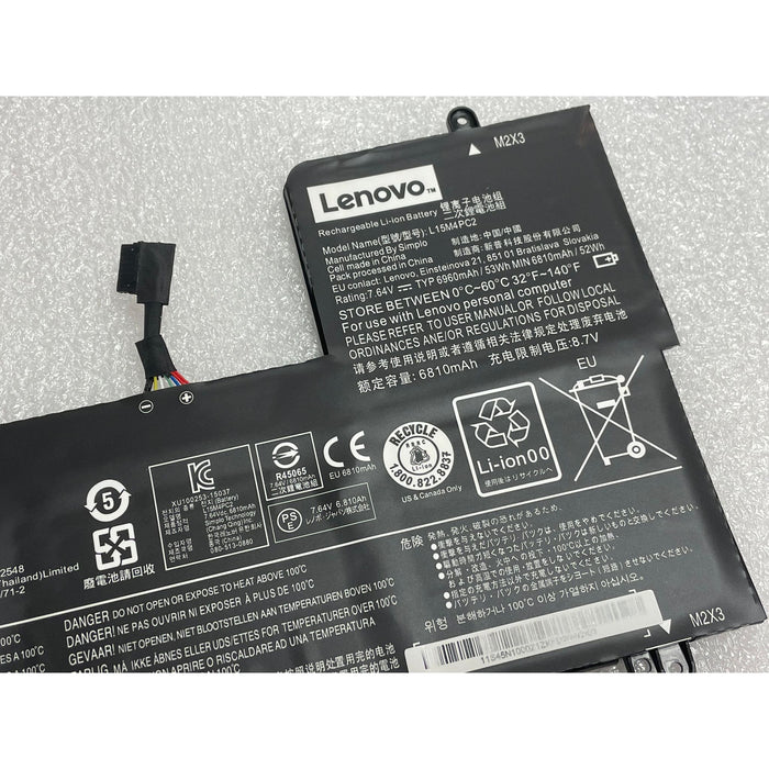 New Genuine Lenovo Yoga L15M4PC2 Battery 53WH