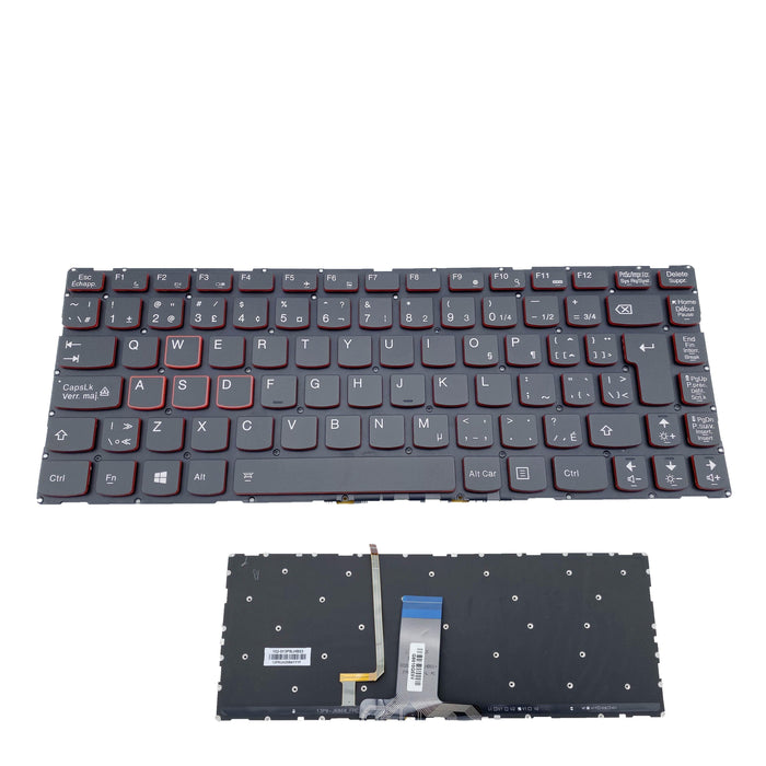 New Lenovo Y40 Y40-70 Canadian Bilingual Backlit Keyboard PK131F61B16 SN20H03154