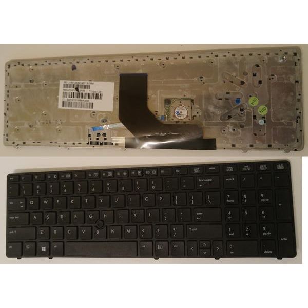 New HP English Black keyboard Pointer 701987-001