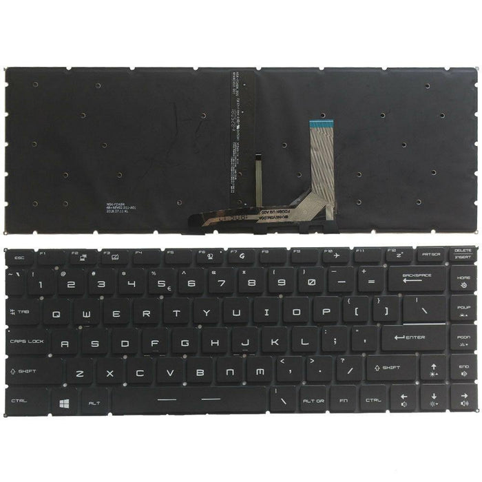New MSI GS65 8SE 8SG 8SF Stealth Thin 8RE 8RF Backlit US Keyboard NSK-FDABN TP.KB.615